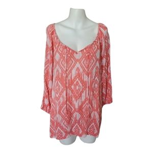 New York & Company Womens V-neck Blouse Sz XL